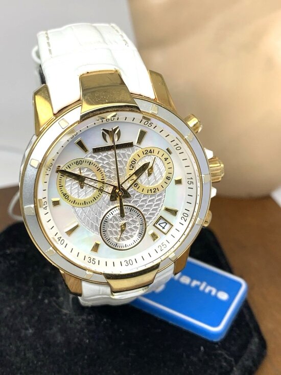 Technomarine Women\'s Watch TM-615002 Quartz MOP Dial White Leather Strap 38mm main image 13
